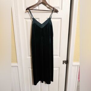 A New Day Deep Green Velvet Dress